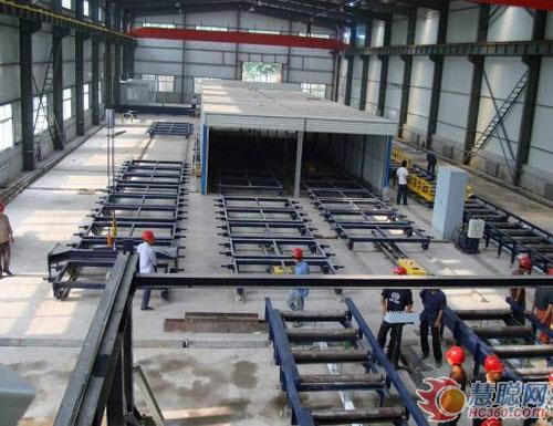 環(huán)形流水法無(wú)碴軌道雙塊式軌枕生產(chǎn)線   