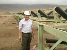 首鋼秘魯鐵礦輸送機安裝項目一